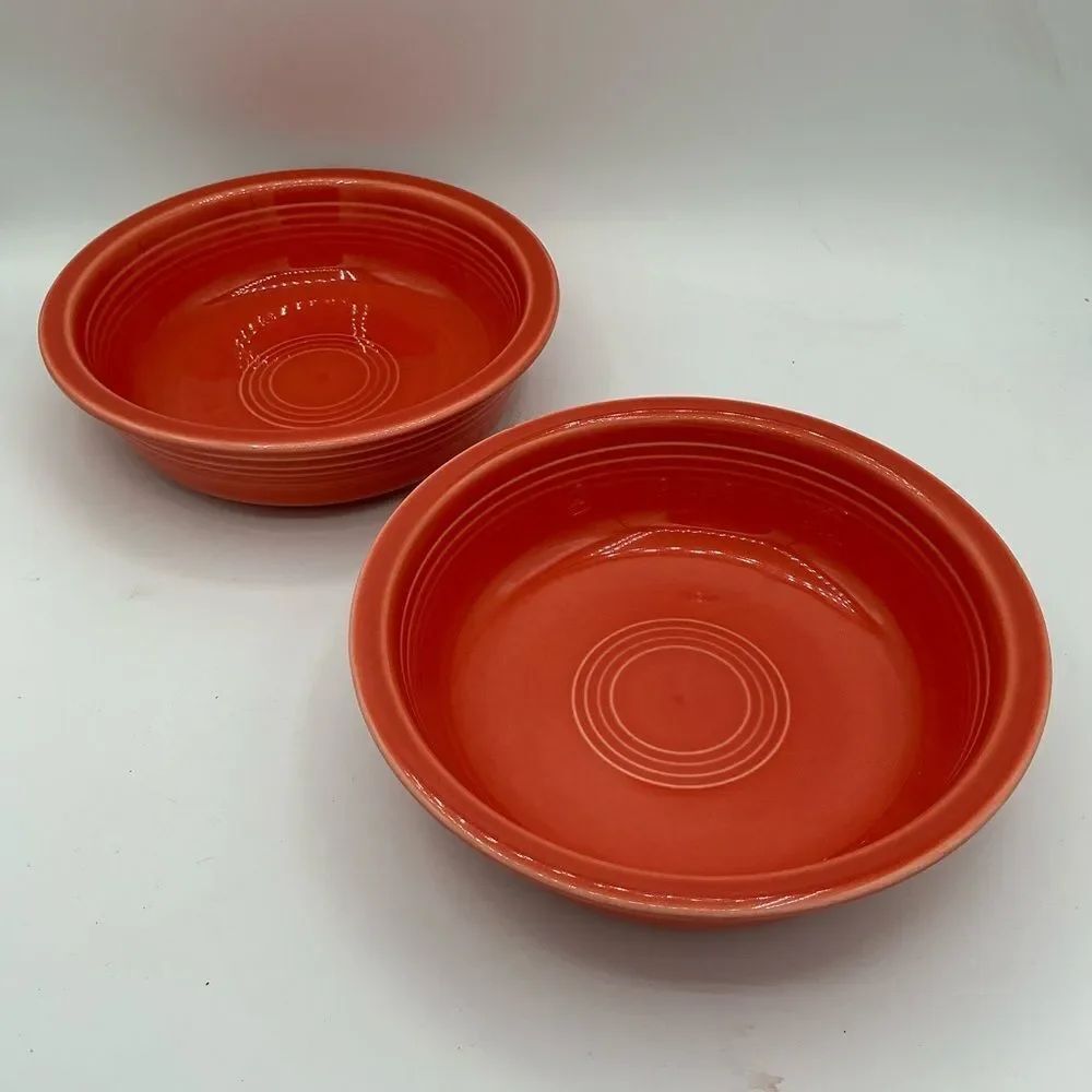 Set of Two Orange Fiesta Bowls